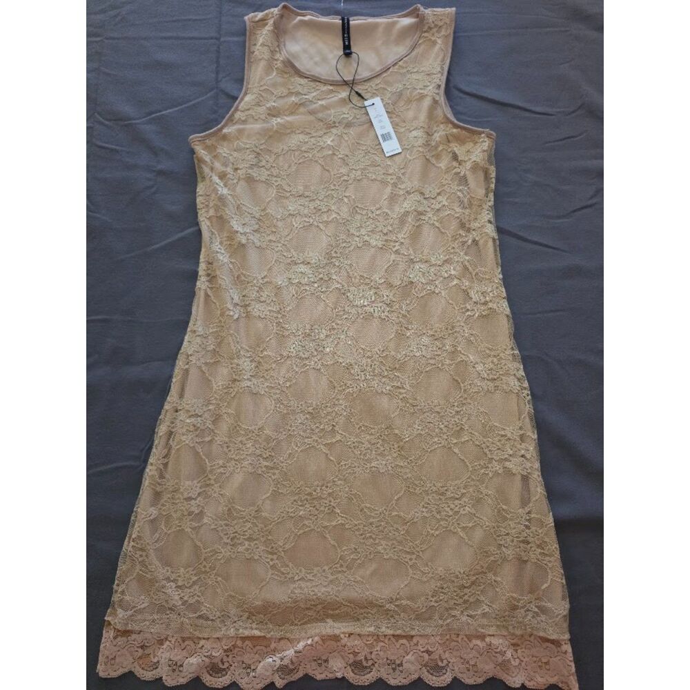 Walter Baker taupe lace dress Size L NWT